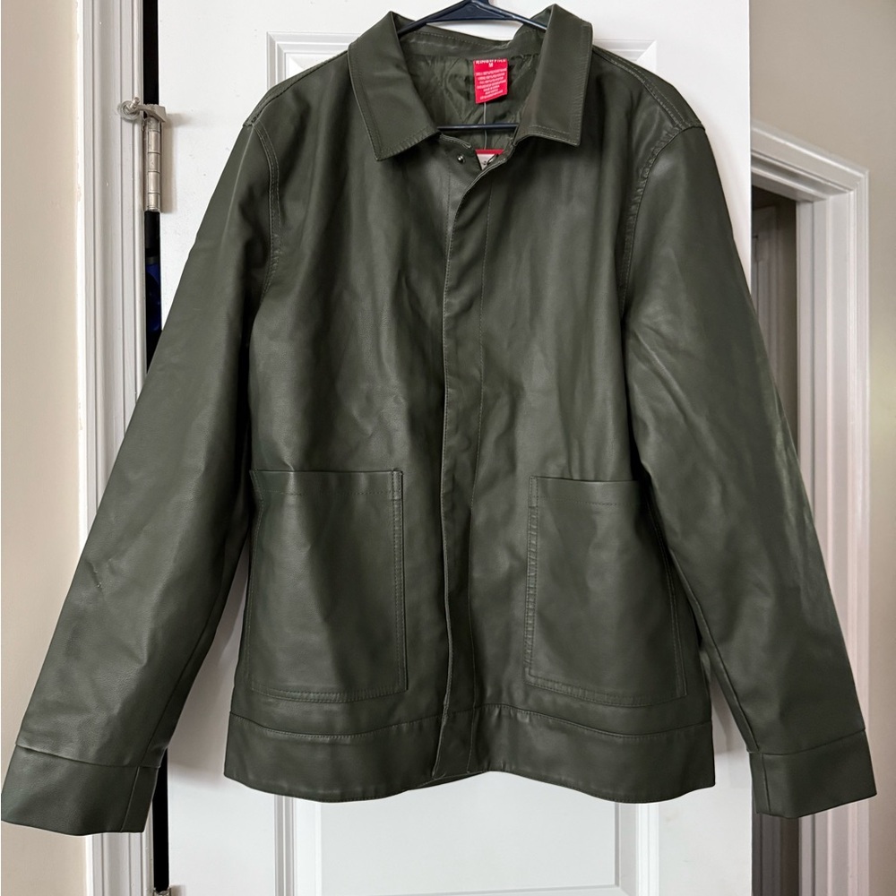 New! Ring of Fire Olive Green “Vegan Leather” Jacket